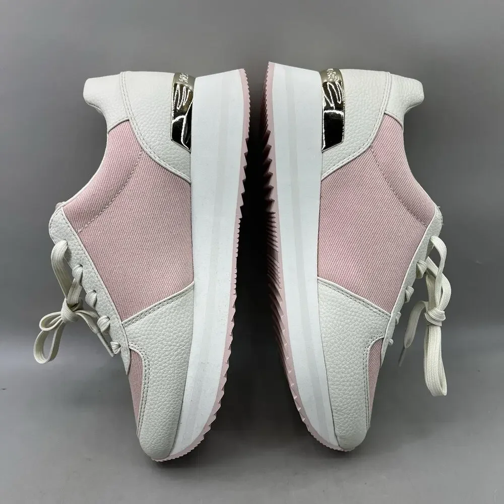 Michael Kors Andi Platform Shoes Women Size 9 M Pink White Comfort Sneakers NEW